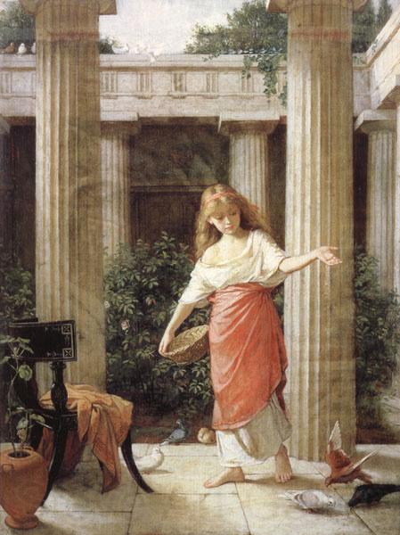 John William Waterhouse In the Peristyle France oil painting art